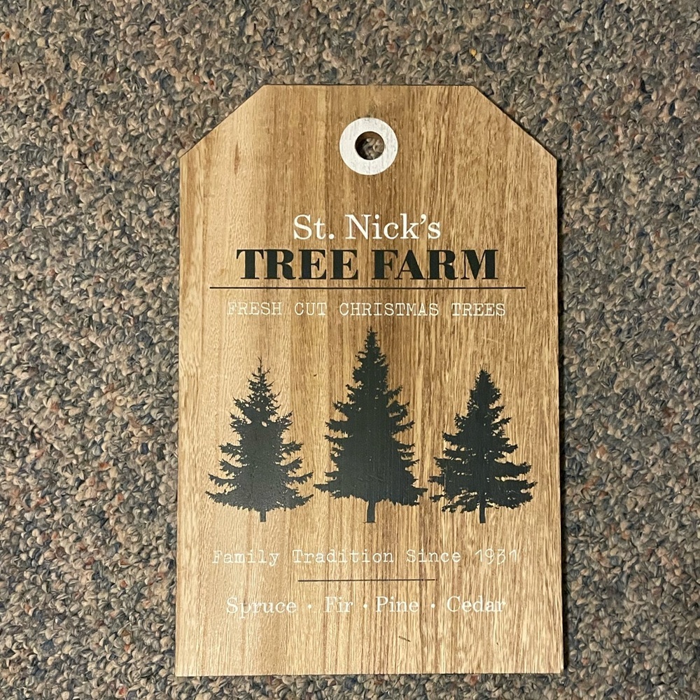 St. Nick's Tree Farm Wooden Sign Christmas home decor